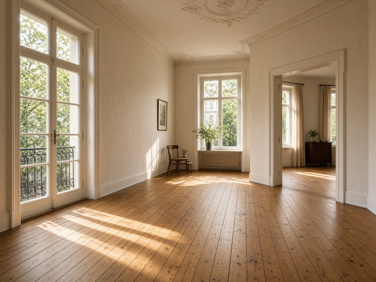 Renovierter Dielenboden im Altbau